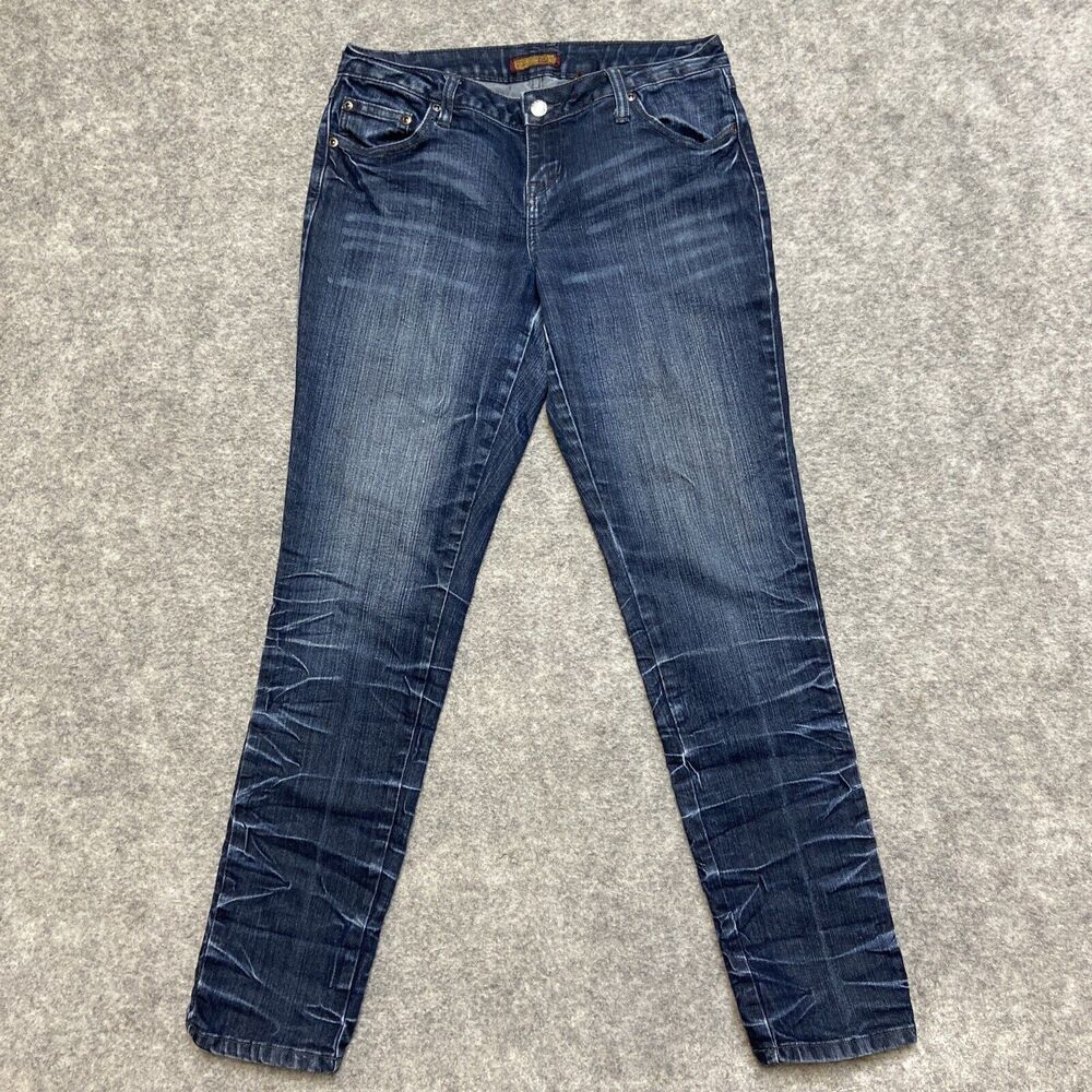 Zana Di Premium Skinny Jeans Women's Size 9 Dark Wash Faded Denim